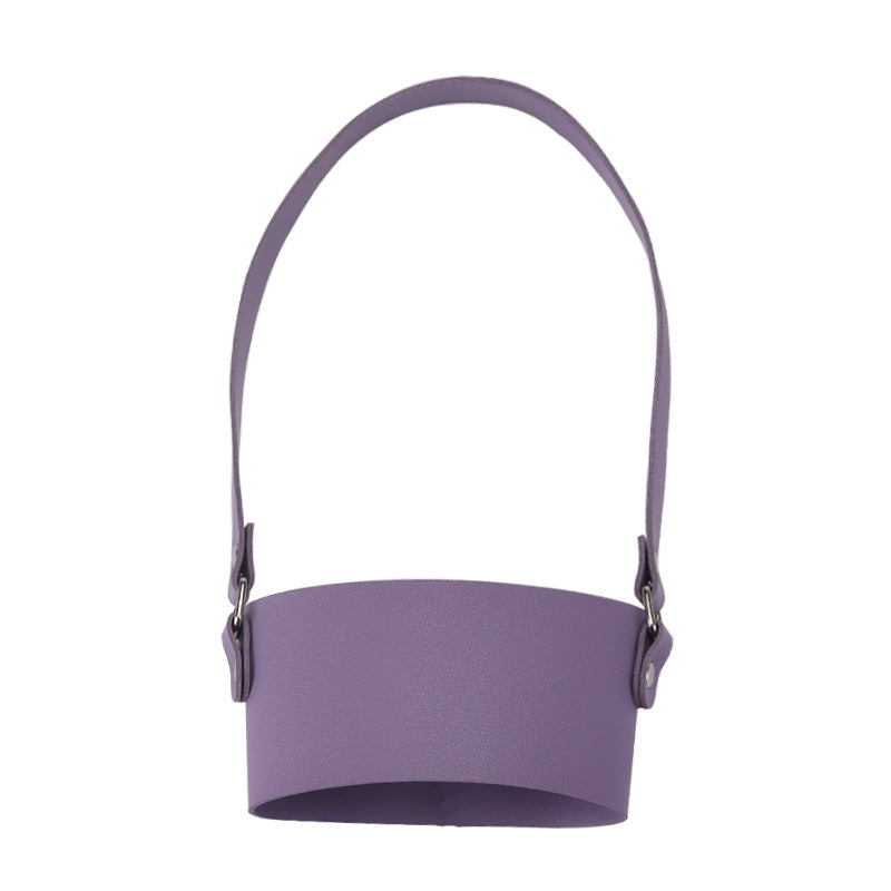 Wholesale Portable Cup Cover Thickened Accessories Portable Leather Anti-slip Cup Cover